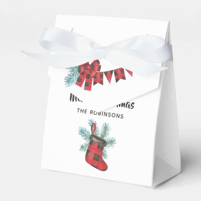 Roligt Buffalo Play Lumberjack Bear-jul Presentaskar (Framsidan Sidan)