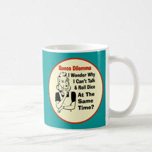Roligt Bunco dilemma med den Retro kvinnan Kaffemugg