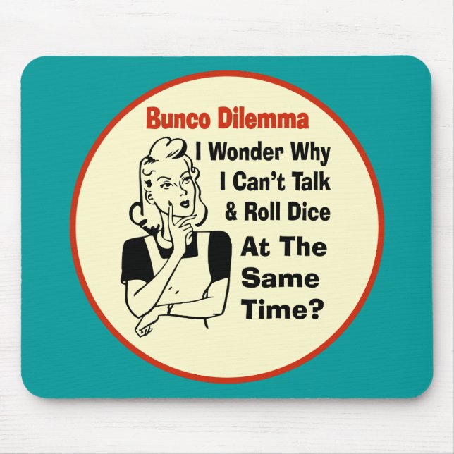 Roligt Bunco dilemma med den Retro kvinnan Musmatta (Framsidan)