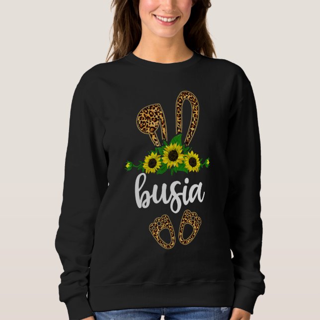 Roligt Bunny Busia Solros Påsk Dagen Polska Grand T Shirt (Framsida)