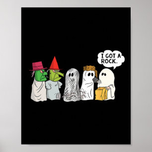 Roligt Bus eller godis Halloween Ghost Costume I H Poster