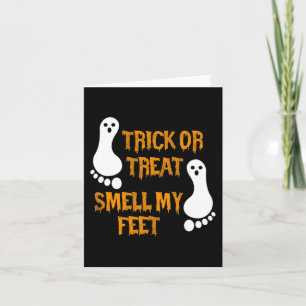 Roligt Bus eller godis luktar min Feet Halloween Kort