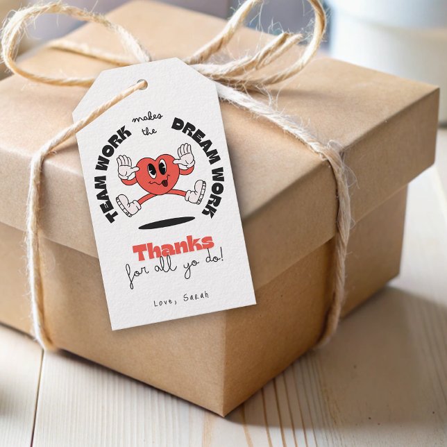 Roligt Business Team Employee Colleague Tack Presentetikett (Fun Business Team Employee Colleague Thank You Gift Tags)