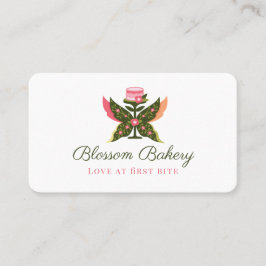 Roligt Butterfly Blommar Blommigt Garden Bakery Ca Visitkort