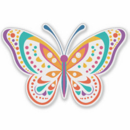 Roligt Butterfly-etikett Klistermärken