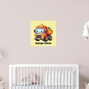 Roligt byggälskande barnkammare poster