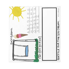 Roligt: Byt ut småbilsspel för barn i Ord Anteckningsblock