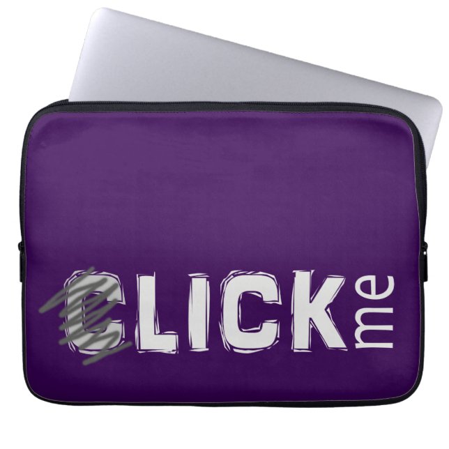 Roligt (C) slicka mig ljus text för Laptop Sleeve (Framsidan)