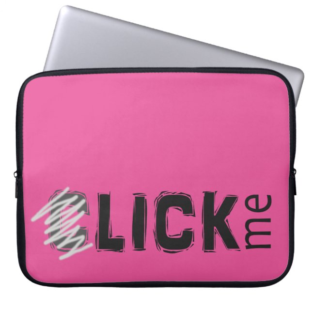Roligt (C) slicka mig text för Laptop Fodral (Framsidan)