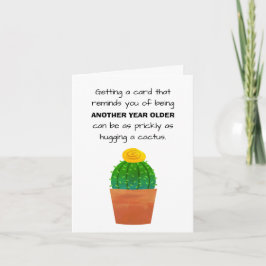 Roligt Cactus Plant Image Grattis på födelsedagen  Kort