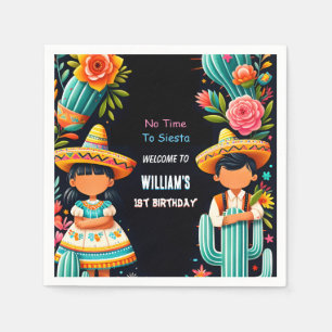 roligt cactus söt uno taco first fiesta 1st Birthd Pappersservett
