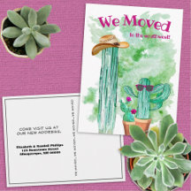 Roligt Cactus Vi Flyttat meddelande från Sydväst