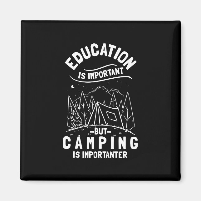 Roligt campingcitat magnet (Framsidan)