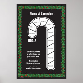 Roligt Candy cane-mål Poster