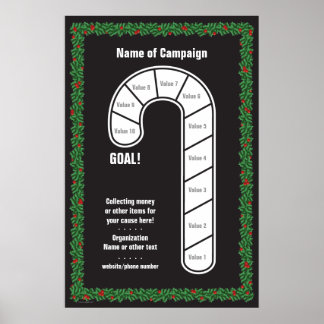 Roligt Candy cane-mål Poster