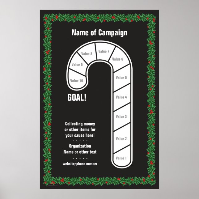 Roligt Candy cane-mål Poster (Framsidan)