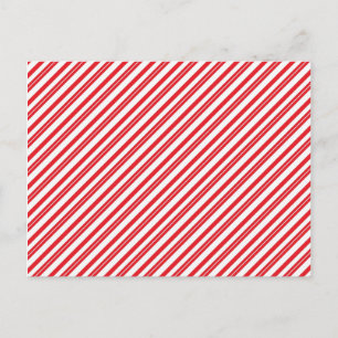 Roligt Candy cane Röda och vita Mönster Rand Vykort