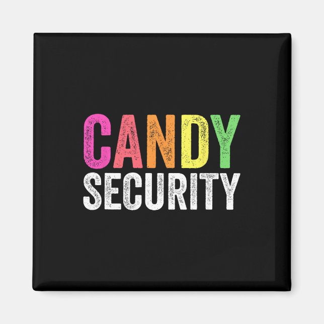Roligt Candy Security Halloween Costume Magnet (Framsidan)