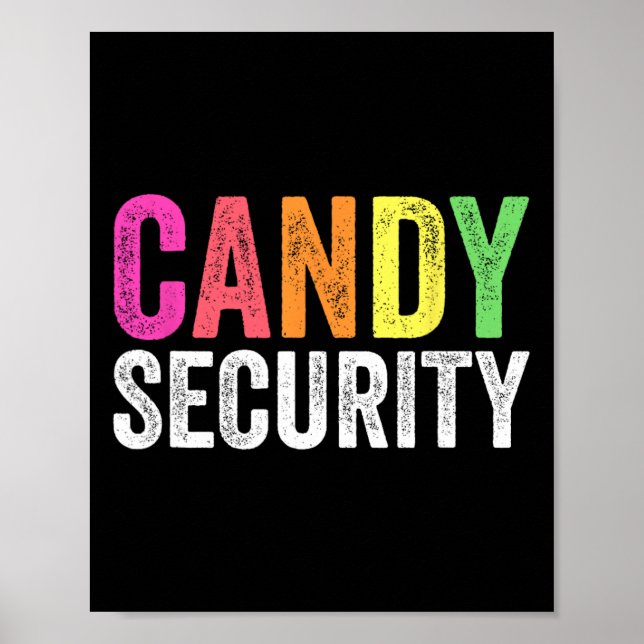 Roligt Candy Security Halloween Costume Poster (Framsidan)