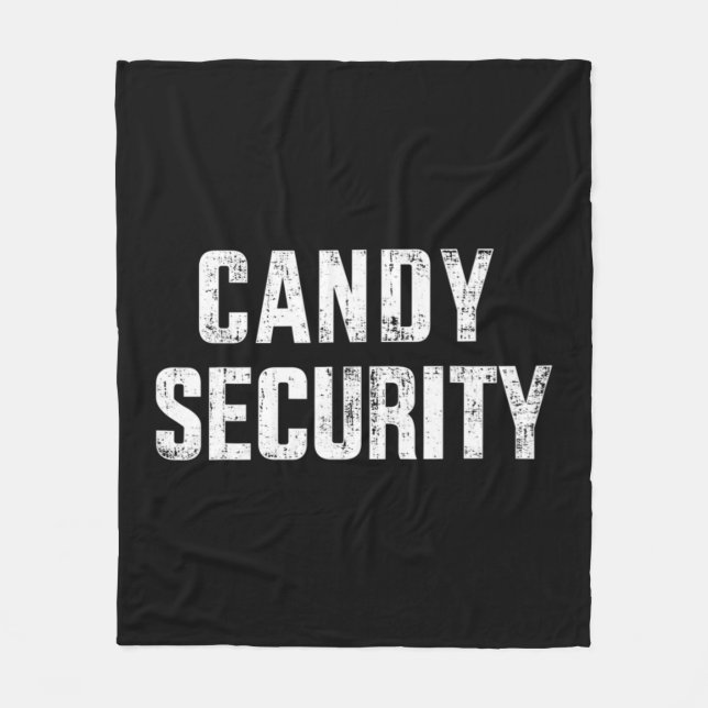 Roligt candy security lazy halloween costume fleecefilt (Framsidan)