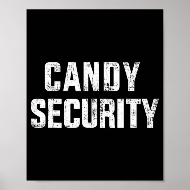 Roligt candy security lazy halloween costume poster (Framsidan)
