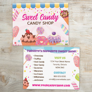 Roligt Candy Shop Flyer-vykort Vykort