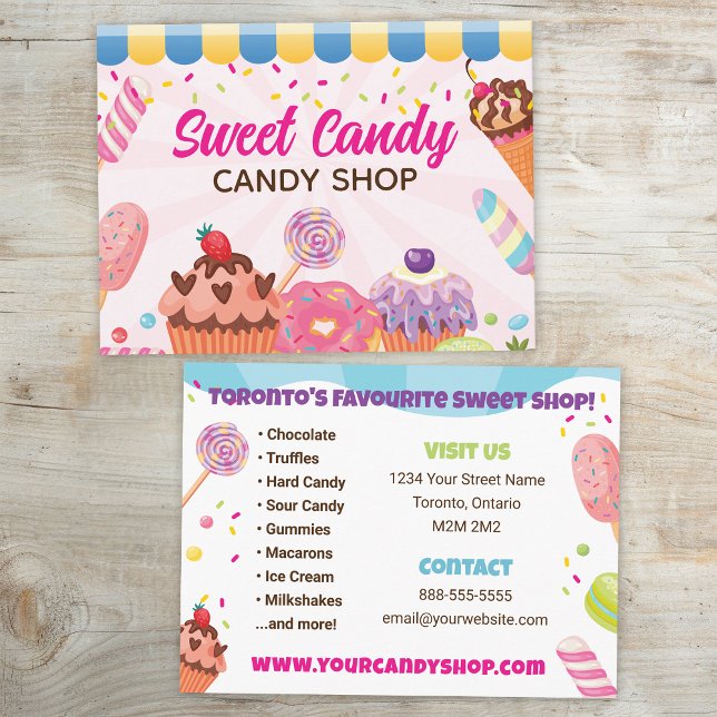 Roligt Candy Shop Flyer-vykort Vykort (Skapare uppladdad)