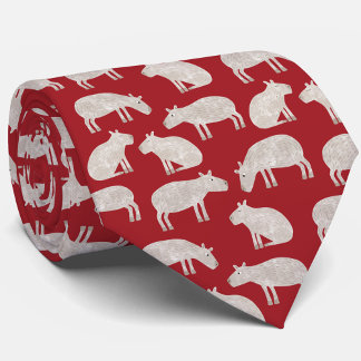 Roligt Capybara Mönster Red Slips