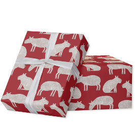 Roligt Capybara Red-jul Presentpapper