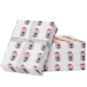 Roligt Capybara Santa Hat-jul Presentpapper