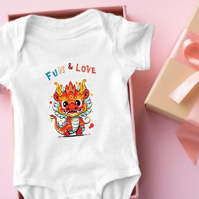 Roligt Carton Dragon Kinesisk nyårsgåva för Fu Kid T Shirt (Skapare uppladdad)