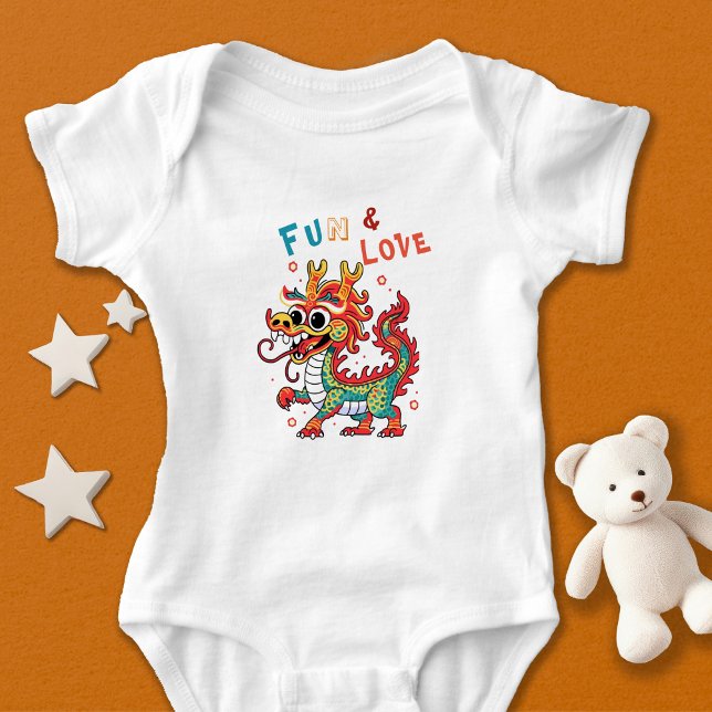 Roligt Carton Dragon Kinesisk nyårsgåva för Fu Kid T Shirt (Skapare uppladdad)