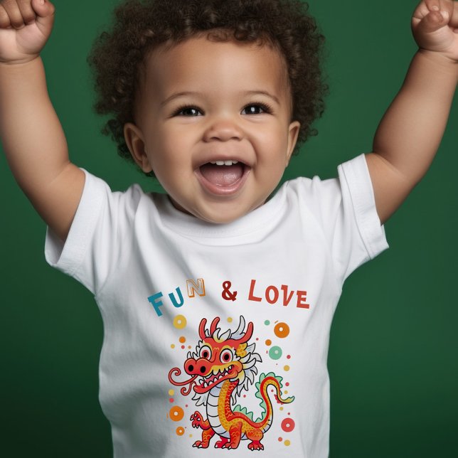 Roligt Carton Dragon Kinesisk nyårsgåva för Fu Kid T Shirt (Skapare uppladdad)