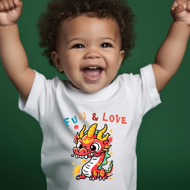 Roligt Carton Dragon Kinesisk nyårsgåva för Fu Kid T Shirt (Skapare uppladdad)