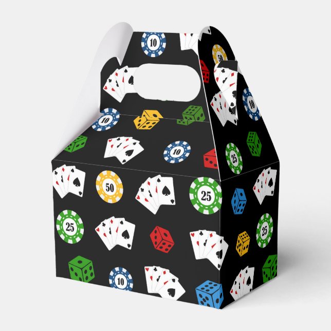 Roligt Casino mönster-partis förmånslåda Presentaskar (Framsidan Sidan)