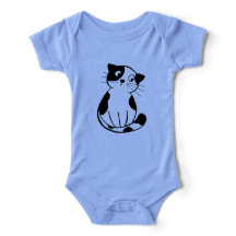 Roligt Cat Graphic Infant Tee for Tiny Explorer