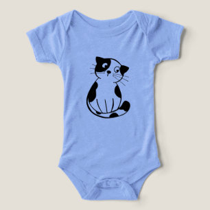 Roligt Cat Graphic Infant Tee for Tiny Explorer