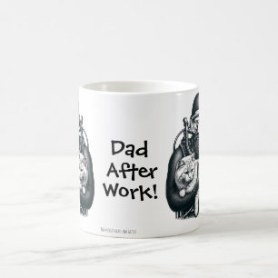 Roligt Cat Pappa Scuba Diver Personalize Kaffemugg