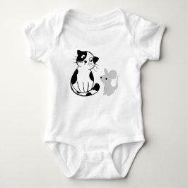 Roligt Cat & Råtta Graphic Baby Bodykostym T Shirt