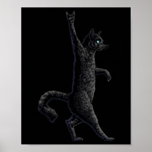 Roligt Cat Sten vid Rock and roll - konsertförband Poster