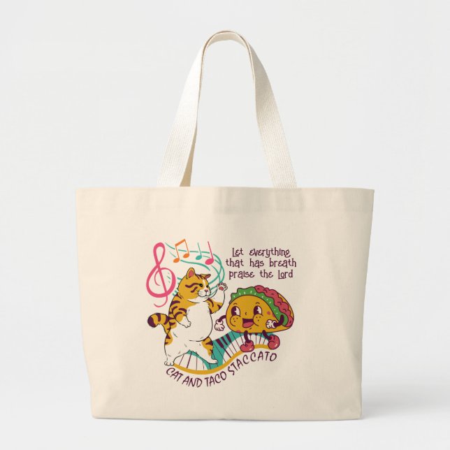 Roligt CAT TACO STACCATO Christian Jumbo Tygkasse (Framsidan)