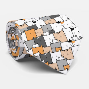 Roligt Cats Line Teckning Cute Animal Slips