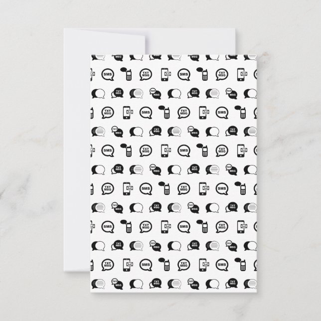 Roligt Cell Mobil text Messaging ANPASSNINGSBAR BG OSA Kort (Framsida)