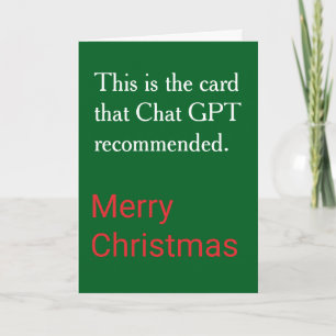 Roligt Chat GPT Rekommenderade Anpassade Julprésen Helgkort