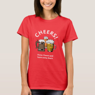 Roligt CHEERS Öl T Shirt