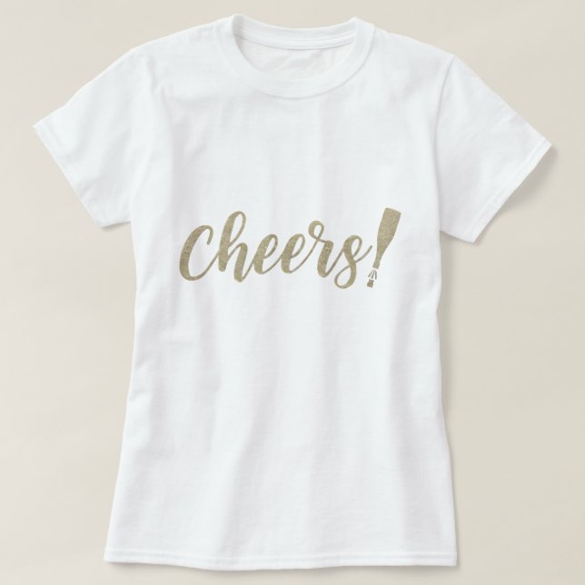 Roligt Cheers! T-Shirt (Design framsida)