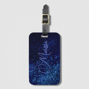 Roligt Chic Personlig Blue Confetti Bagagebricka