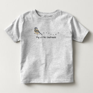 Roligt Chickadee Cute Little Bird Tracks T Shirt