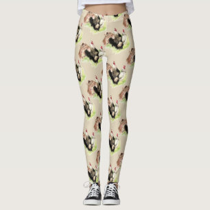 Roligt Chicken Hen Tupp Farm Mönster Leggings