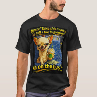 Roligt Chihuahua Buss Meme Tonåring Present T Shirt